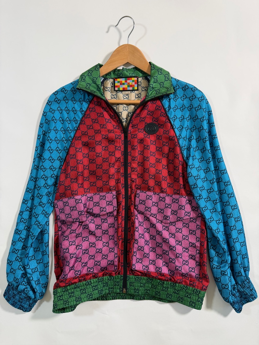 Gucci 2021 GG Multicolor Silk Track Jacket XXS Alessandro Michele